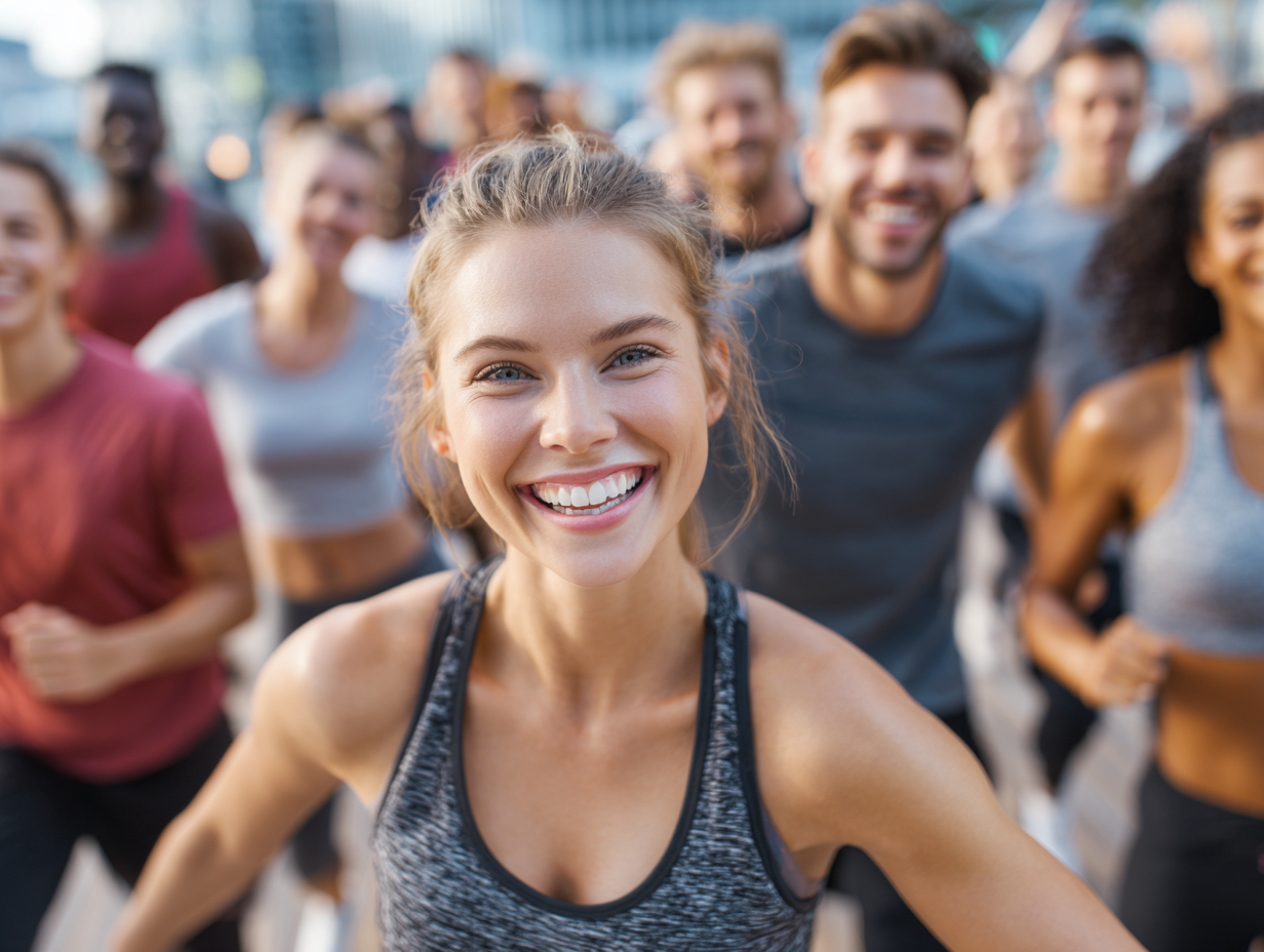 Persona entrenando con enfoque integral